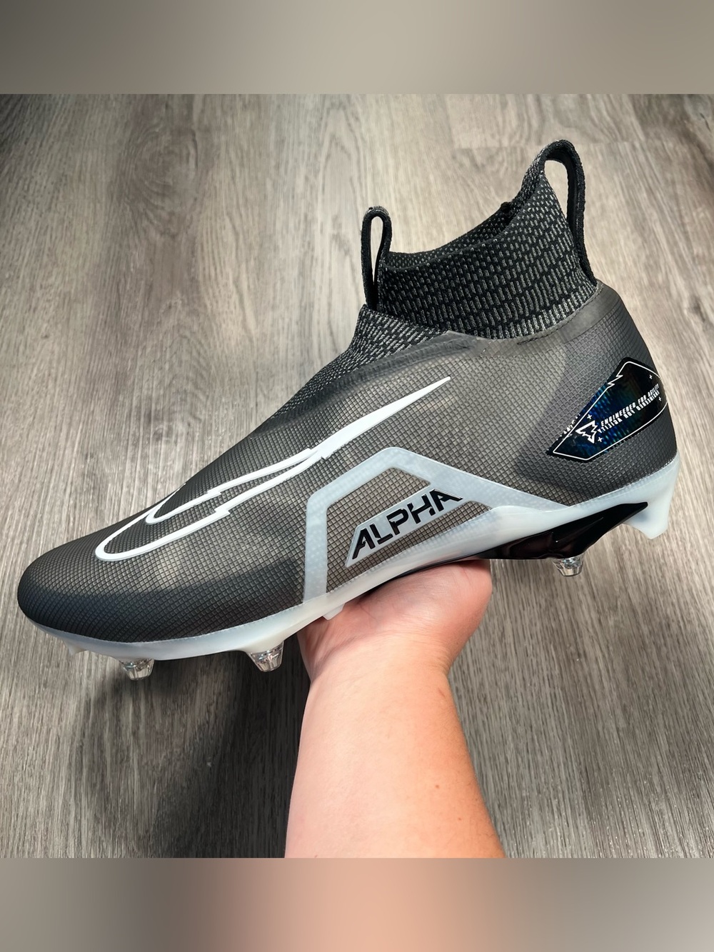 Nike Alpha Menace Elite 3 Mens 15 Detachable Football Cleats Black DR5659-001